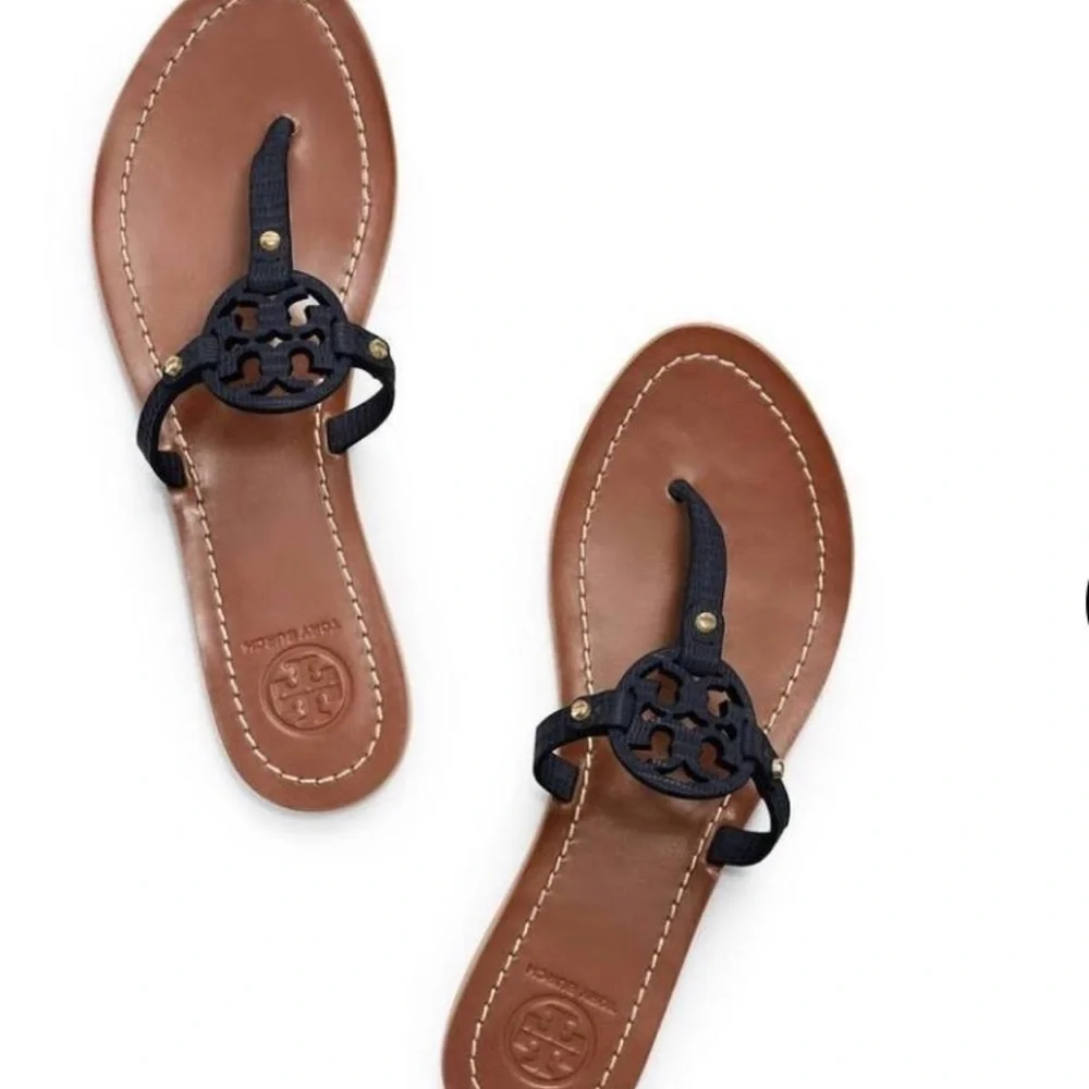 TORY BURCH Mini Millers Thong Sandals - 8.5 - Picture 1 of 8
